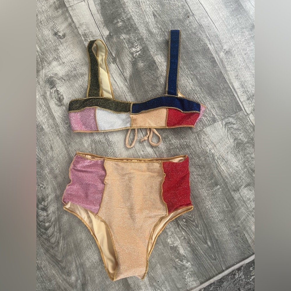 Colorful Patchwork Bikini Set